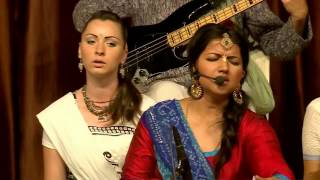 Vrajavadhus Kirtan Team Performing at ISKCON Vrindavan 40th Anniversary  Chanting of Mahamantra [upl. by Byers543]