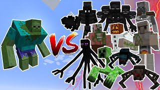 Mutant Zombie VS Every Mutant Monster  Mob Battles In Minecraft [upl. by Lahcar]