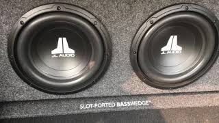 JL audio CP210W0v3 Dual 10W0v3 BassWedge bass demo 2 10 inch subwoofers [upl. by Haggar191]