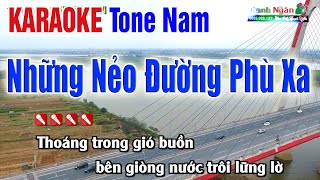 Những Nẻo Đường Phù Xa Karaoke Tone Nam  KARAOKE Nhạc Sống Thanh Ngân [upl. by Nelda]