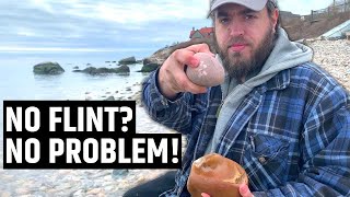 How to Find Flintknapping Rock Unusual Materials Knapping Tips Tricks Quartz Primitive Survival [upl. by Goldshell714]