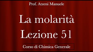 Molarità di una soluzione [upl. by Nagiam]