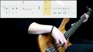 Iron Maiden  Wasted Years Bass Cover Play Along Tabs In Video [upl. by Jacobo922]