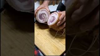 Waiting for my gift for 150 days “PANCETTA COPPATA” rolled pork bacon stuffed with capocollo [upl. by Figge]