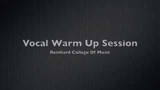 Singing Lessons  Vocal Warm Up Exercises PART 1 of 3 [upl. by Liw]