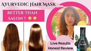 Live Test of 100 Natural Ayurvedic Hair Mask  Anti Greying  Hair Spa  Super Shiny  Nat Habit [upl. by Anderea]