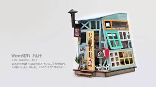 Robotime Mini dollhouse Wooden Hut DGM03 [upl. by Armelda272]