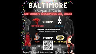 Mt Zion Prep Academy vs EdmondsonWestside Game 1st Baltimore Champions Classic Coppin State Univ [upl. by Eleumas]