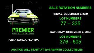 Classic Car Auction  Punta Gorda FL  120624  Premier Auction Group [upl. by Eirallih]