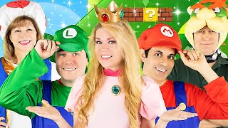 PRINCESS PEACH MARIO IN REAL LIFE for 24 HOURS Laura Hall’s FAMILY  BFF BESTIES [upl. by Barthelemy]