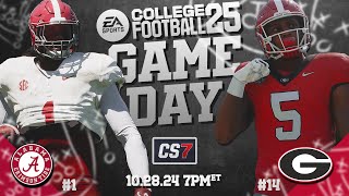 College Football 25 1 Alabama vs 14 Georgia Week 12 CS7  CPU vs CPU Dynasty [upl. by Ashley539]