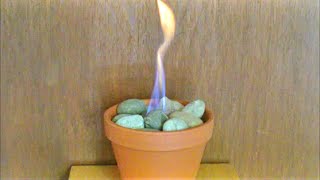 DIY Blumentopf Kamin  Blumentopf Feuer  Tischkamin  Tischfeuer [upl. by Kcirredal]