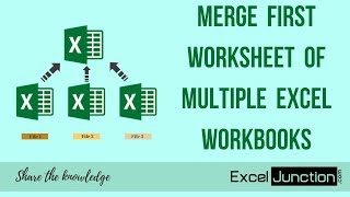 COMBINE Multiple Excel WORKBOOKS into One ONLY FIRST SHEET  ExcelJunctioncom [upl. by Aiym935]