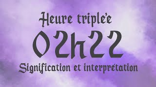 🌸 HEURE TRIPLEE 02h22  Signification et Interprétation angélique [upl. by Nailil]