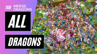 Merge Dragons All Dragons • Complete Dragons List ☆☆☆ [upl. by Mcgregor]