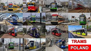 🇵🇱 All the Trams in Poland  Wszystkie Tramwaje w Polsce 2021 4K [upl. by Lund]