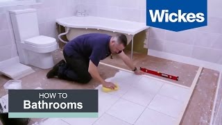 How to Tile a Bathroom Floor with Wickes [upl. by Roon]