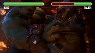 Hulk vs Thanos WITH HEALTHBARS  Opening Scene  HD  Avengers Infinity War [upl. by Elvera7]