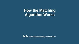 The Matching Algorithm  Explained [upl. by Nortna]