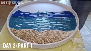 DIY Handmade Resin Ocean Table  Epoxy Resin Crafts  Resin Art [upl. by Nicholl400]