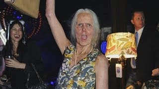 Heidi Klum dresses up as an old woman at Halloween party [upl. by Haral]