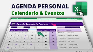 Crea esta Increíble AGENDA PERSONAL con CALENDARIO y EVENTOS en Excel [upl. by Giovanna]