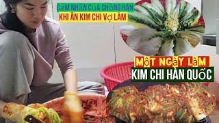 VỢ VIỆT LÀM KIM CHI HÀN CHO GIA ĐÌNH ĂN chồng hàn khen ngon [upl. by Kayley654]