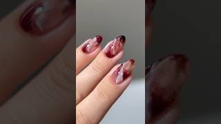 🤎🍂 chocolatey fall marble 🍪 nails nailart naildesign nailspolish [upl. by Atinrahs325]