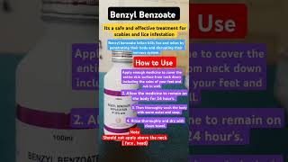 Benzyl benzoate lotion Uses  Side effect scabies scabiestreatment licetreatment mbbs health [upl. by Quartus312]