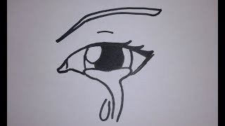 Comment dessiner un oeil qui pleure manga TUTO [upl. by Bussey]