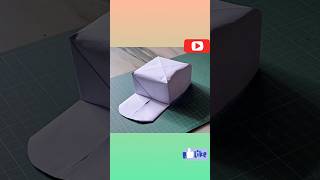 Origami How to make an easy paper baseball hat  paper cap craft youtubeshorts easycrafttutorial [upl. by Alonso546]