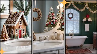 TOP 20 Christmas Bathroom Decor Secrets [upl. by Ahsinev]