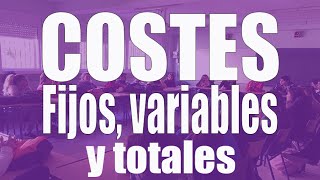 Cálculo costes fijos variables y totales [upl. by Eerat]