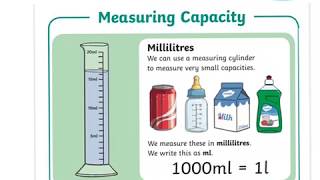 Measuring capacity  millilitres and litres [upl. by Ehcsrop58]