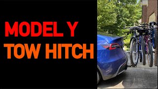 Tesla Model Y Tow Hitch With Bike Rack [upl. by Griselda]