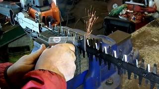 How To Sharpen Hedge Trimmer Blades The Easy Way [upl. by Cooperstein]