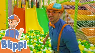 Blippi Visits Jumping Beans Indoor Playground  Learn With Blippi  Educational Videos For Kids [upl. by Rickey49]