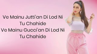 Gucci’an Di Lod Ni Tu ChahideLyrics  Aroob Khan Ft Riyaz Aly  Mix Singh  Kaptaan [upl. by Tare]