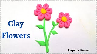 Flowers with Clay  Miniature Crafts  Clay Art Flowers  Play Dough  StepByStep Tutorial [upl. by Shulock]