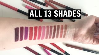 Maybelline Color Sensational Lipliners  Lipswatches  Review [upl. by Llen]