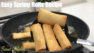 HOW TO MAKE AUTHENTIC GHANA SPRING ROLLS  VEGETABLE SPRING ROLLS  BEEF SPRING ROLLS RECIPE [upl. by Cressida]