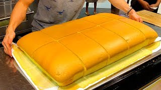 GIANT SPONGE CAKE  Original Taiwanese Sponge Cake by CASTELLA TAIWAN [upl. by Akinnej]