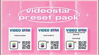 my videostar presetqr code pack ♥︎  shakes turbulence skews squishes etc [upl. by Sigler767]