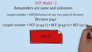 Numbers  How to solve HCF model questions [upl. by Nevins]