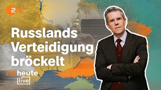 Durchbruch und Drohnenangriffe So wächst der Druck auf Putins Armee  ZDFheute live [upl. by Yesnil]