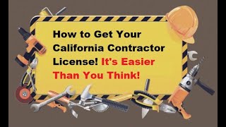 How to Get Your Contractors License in California  Its Easier than You Think Call 5303203617 [upl. by Balch]