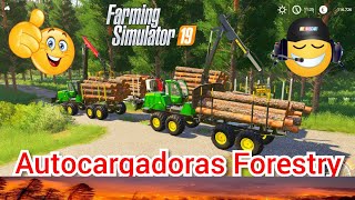 Fs19Forestry ON HolmakraAuto cargadoras john Deere 1210GEquipamiento forestal [upl. by Sinnek]