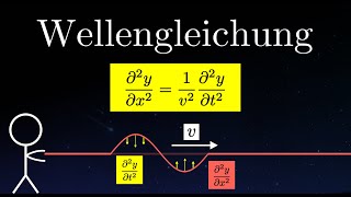 Die Wellengleichung Differentialgleichung INTUITIV erklärt  Wellen 4 von 10 [upl. by Estell395]