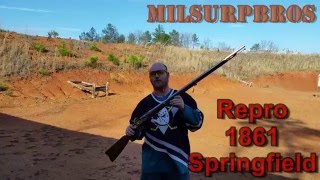 Loading and Firing an 1861 Springfield Reproduction [upl. by Coraline293]