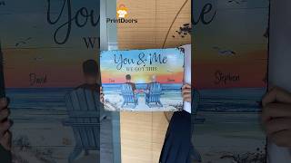 Back View Couple Sitting Beach Landscape You amp Me We Got This Personalized Metal Wall Sign [upl. by Bain]